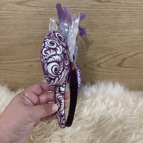Disney Parks Minnie Ear Hat Crown & Feathers Jubilee Purple - Picture 3 of 4